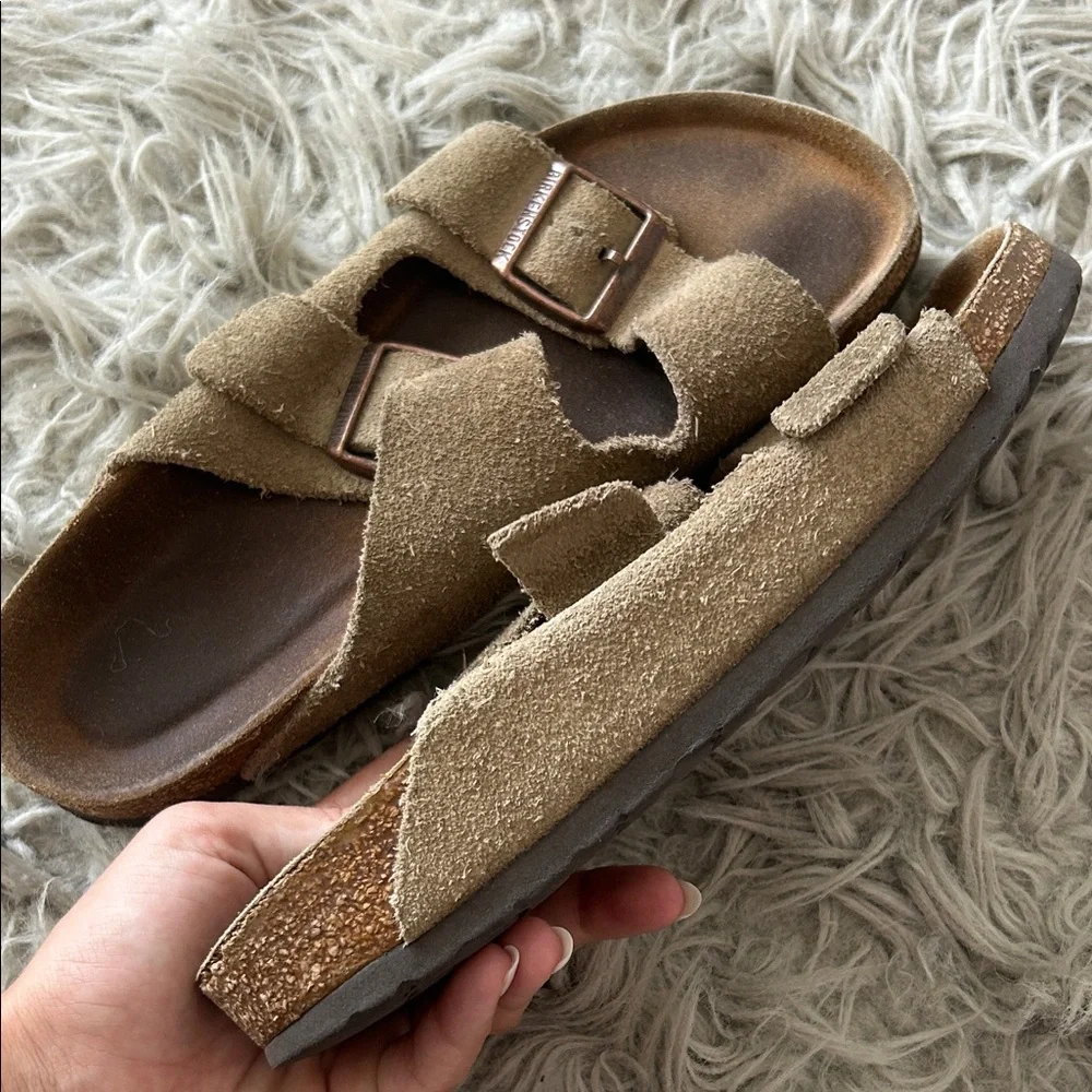 Tan/Army Green Birkenstocks Double-Strap size 39 - Picture 5 of 6